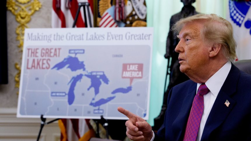 Trump directs federal government to rename Lake Ontario to Lake America : NPR