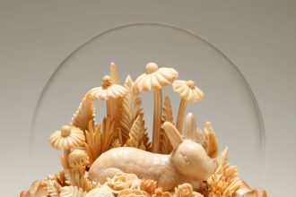 Under Glass Cloches, Amber Cowan Nests Enchanting Flameworked Scenes — Colossal