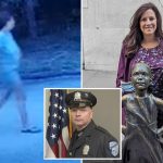 Wanted wife of dead Mass. cop seen calmly walking away — as surprising background emerges