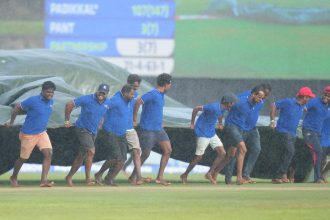 What are the chances of rain on Day 2 of 1st SL vs IND 2026 Test?