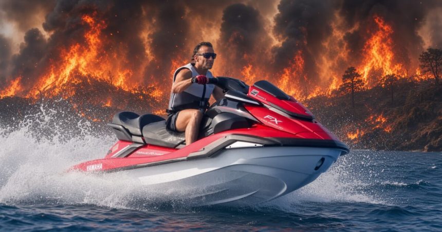 While France Burns, Macron Goes off Holidaying in the Riviera *  * by Paul Serran