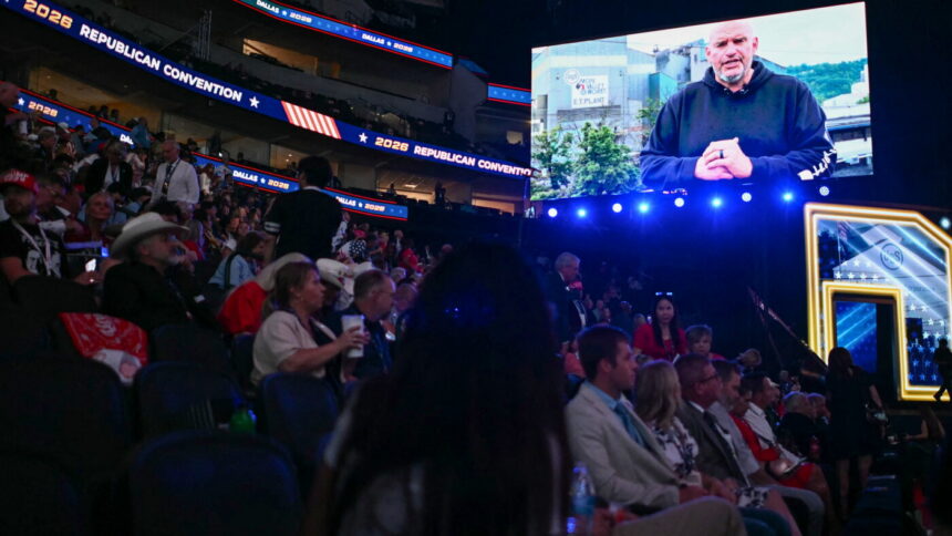 John Fetterman makes surprise video for GOP convention : NPR